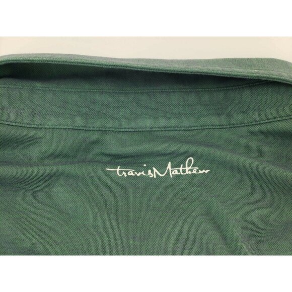 Travis Mathew Mens Golf Polo XXL Green Blue - Picture 3 of 7